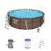 Piscina Redonda c/Estructura Metalica Diseño Ratan (9.150 ltrs)